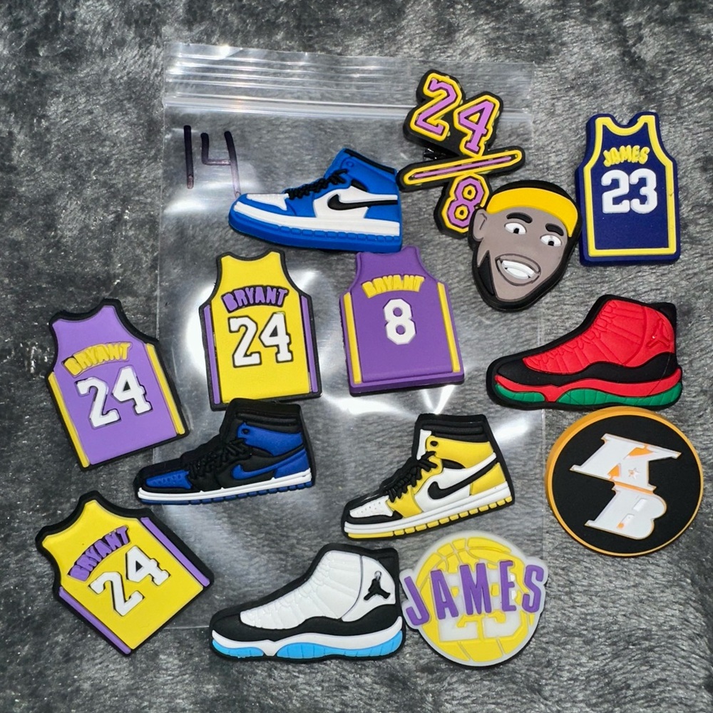 14 pice set of random NBA croc charms NEW